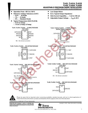 TL431AIDBVR datasheet  